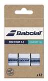 Babolat Pro Tour 2.0 Overgrip 12 Pack (White) - RacquetGuys.ca