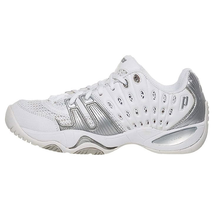 Prince T22 Women's Tennis Shoe (White/Silver) - RacquetGuys.ca
