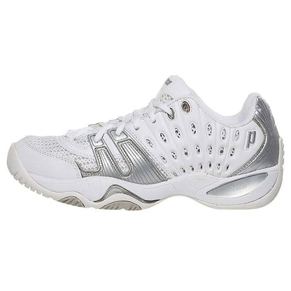 Prince T22 Women's Tennis Shoe (White/Silver) - RacquetGuys.ca