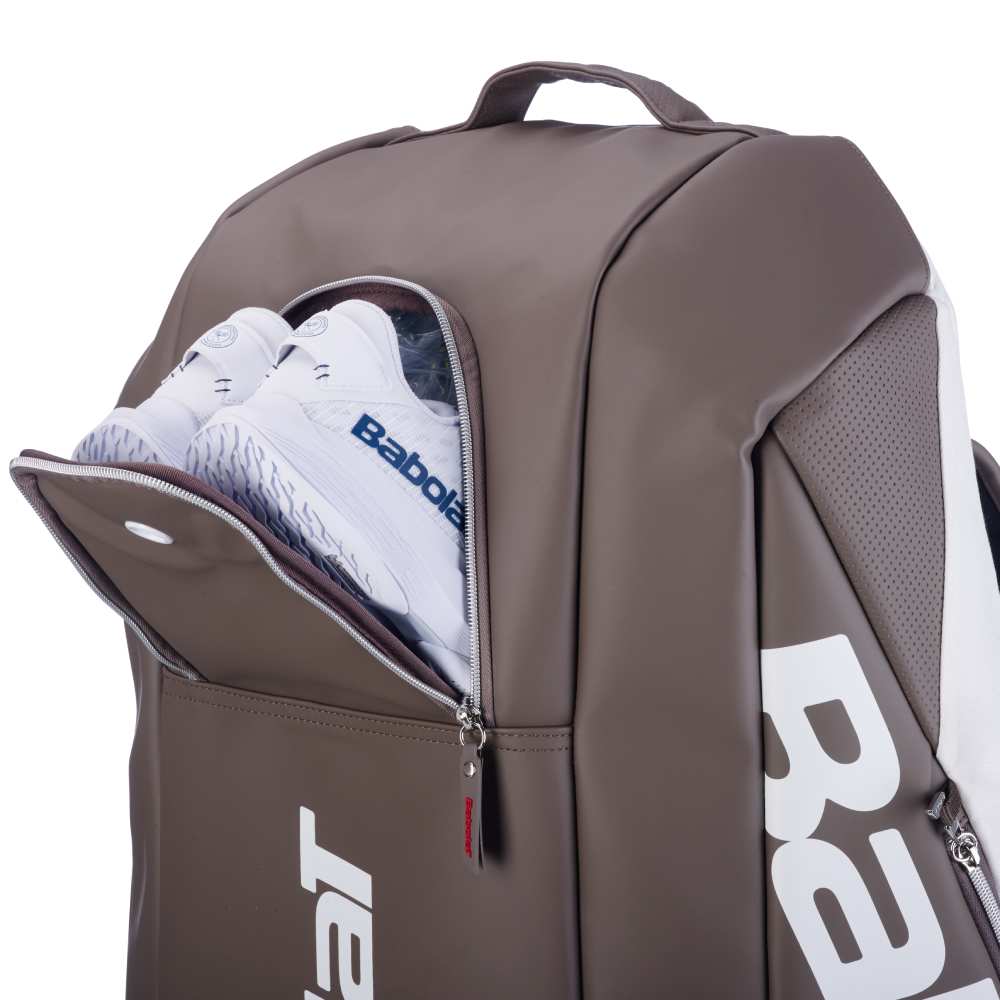 Babolat Pure Wimbledon 9 Pack Racquet Bag (White/Brown) - RacquetGuys.ca