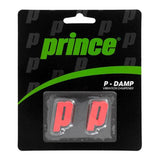 Prince P Damp Vibration Dampener 2 Pack (Red) - RacquetGuys.ca