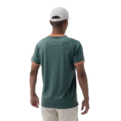 Yonex Men's Crew Neck Shirt (Olive) - RacquetGuys.ca
