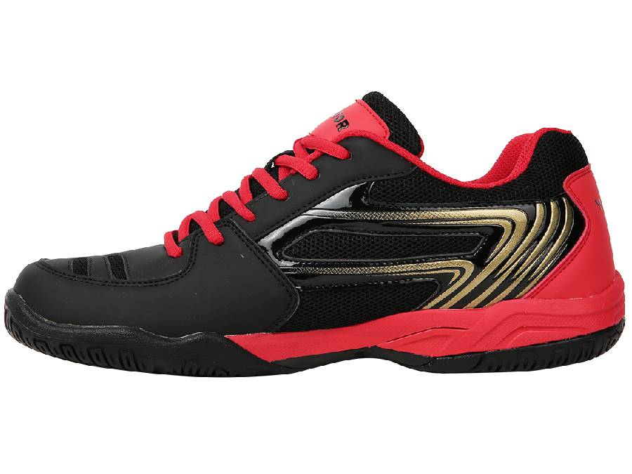 Victor AS-37 Men's Indoor Court Shoe (Black/Red) - RacquetGuys.ca