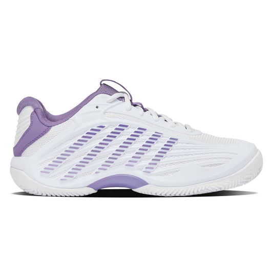 K-Swiss Hypercourt Express 3 Clay Court Women's Tennis Shoe (White/Purple) - RacquetGuys.ca