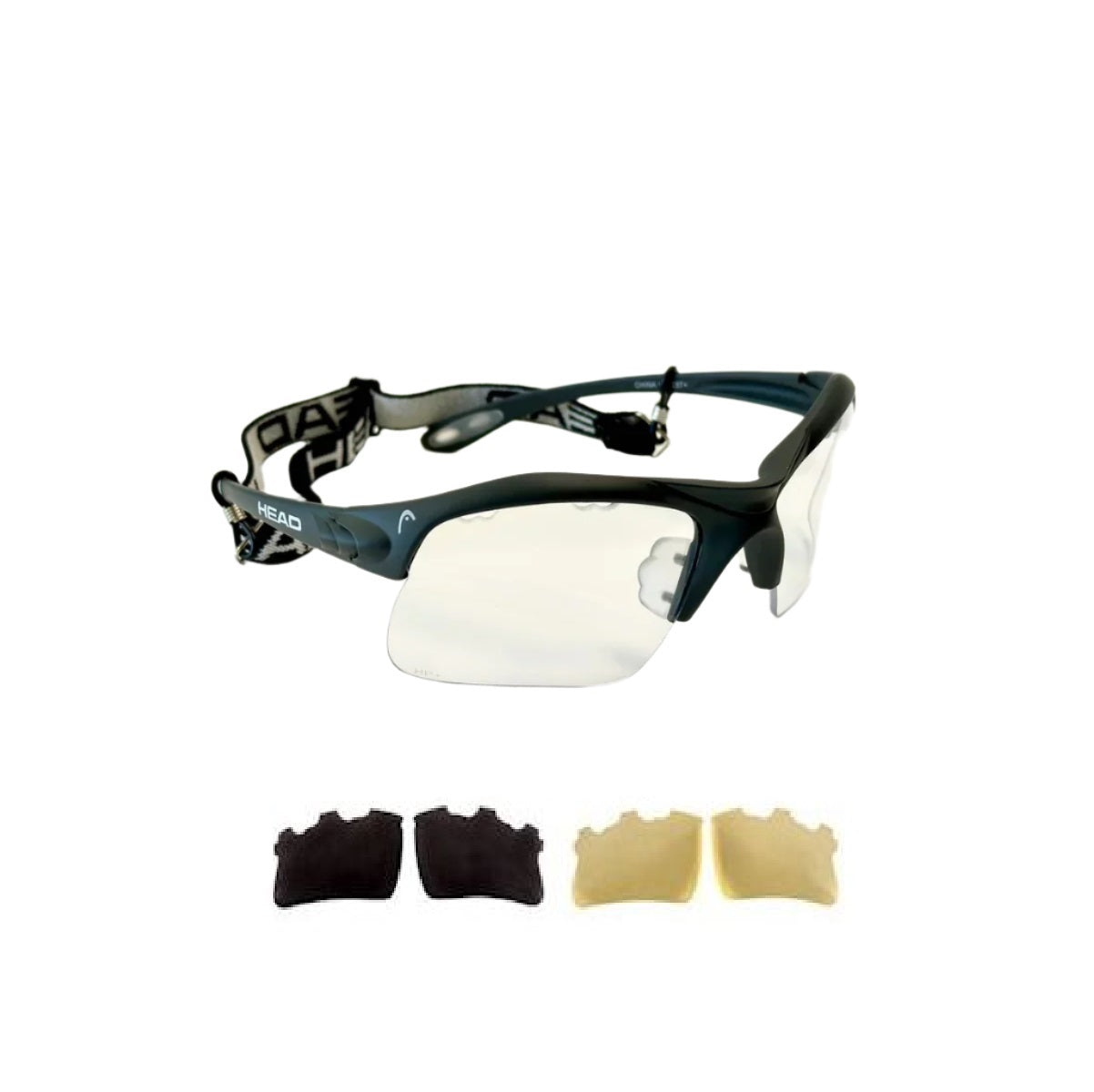 Head Raptor Eyeguard (Black) - RacquetGuys.ca