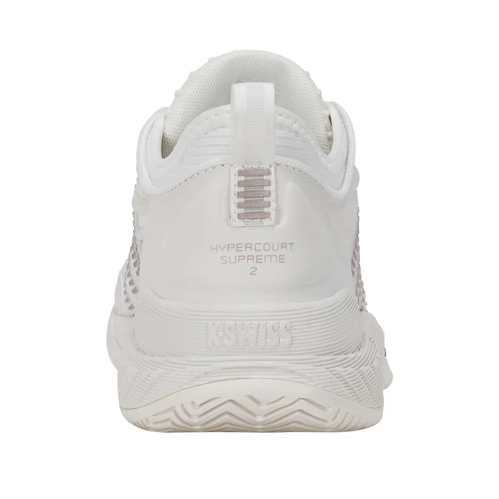 K-Swiss Hypercourt Supreme 2 Women's Tennis Shoe (Blanc de Blanc/Rose Gold) - RacquetGuys.ca
