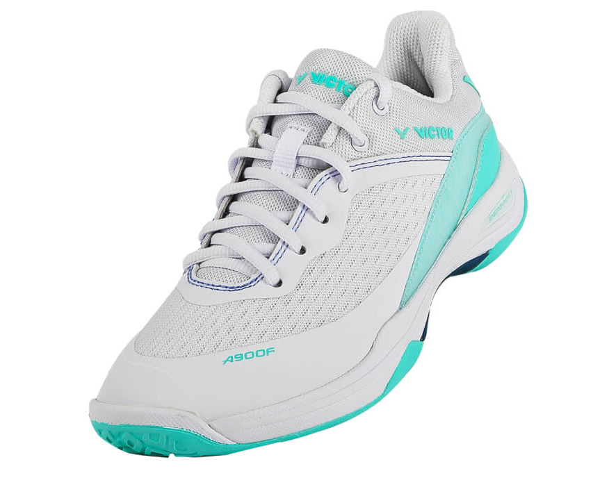 Victor A900F Women's Indoor Court Shoe (White/Cockatoo Green) - RacquetGuys.ca