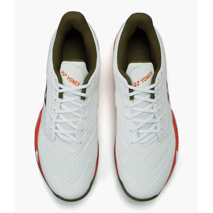 Yonex Power Cushion AD Accel Men's Tennis Shoe (White/Orange) - RacquetGuys.ca