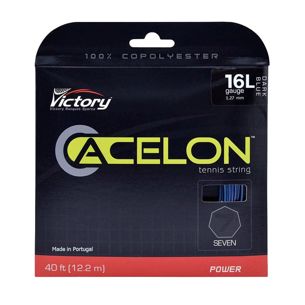 Acelon 7 Copoly 16L/1.27 Tennis String Blue (40 Feet Cut from Reel) - RacquetGuys.ca