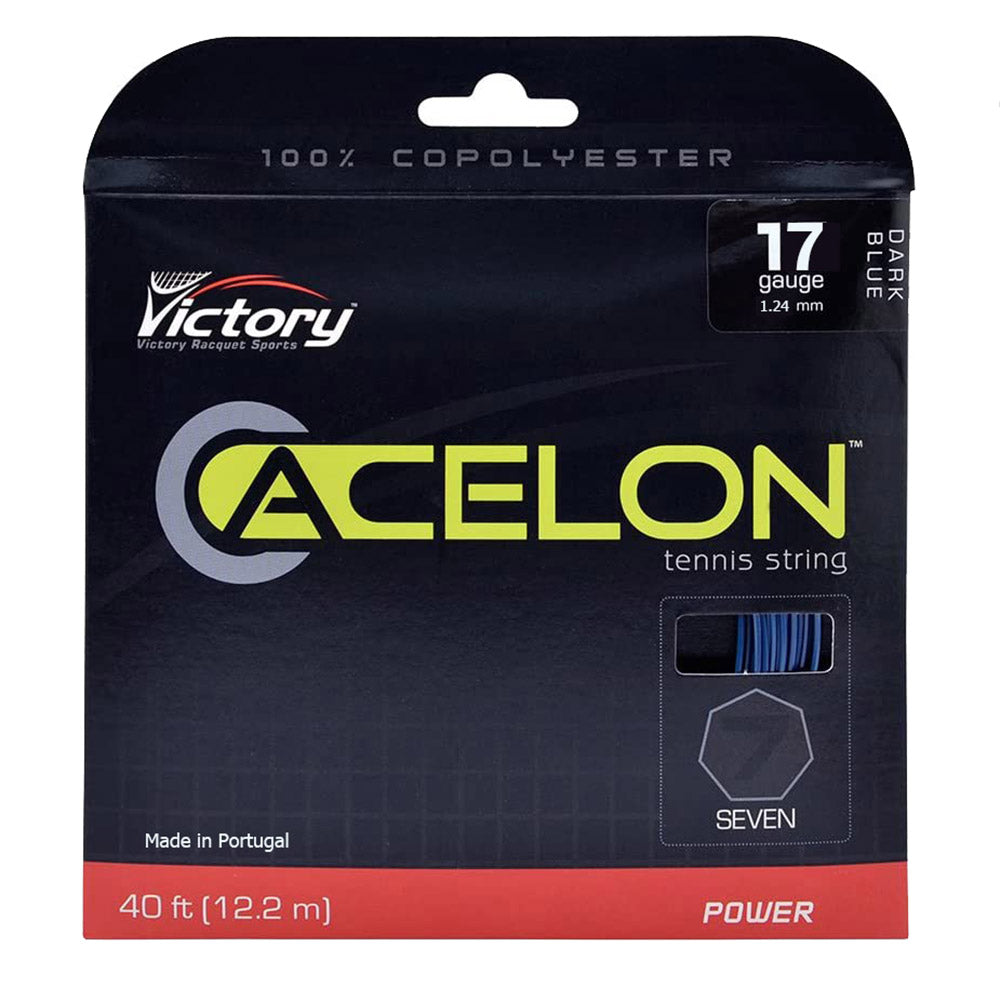 Acelon 7 Copoly 17/1.24 Tennis String Blue (40 Feet Cut from Reel) - RacquetGuys.ca