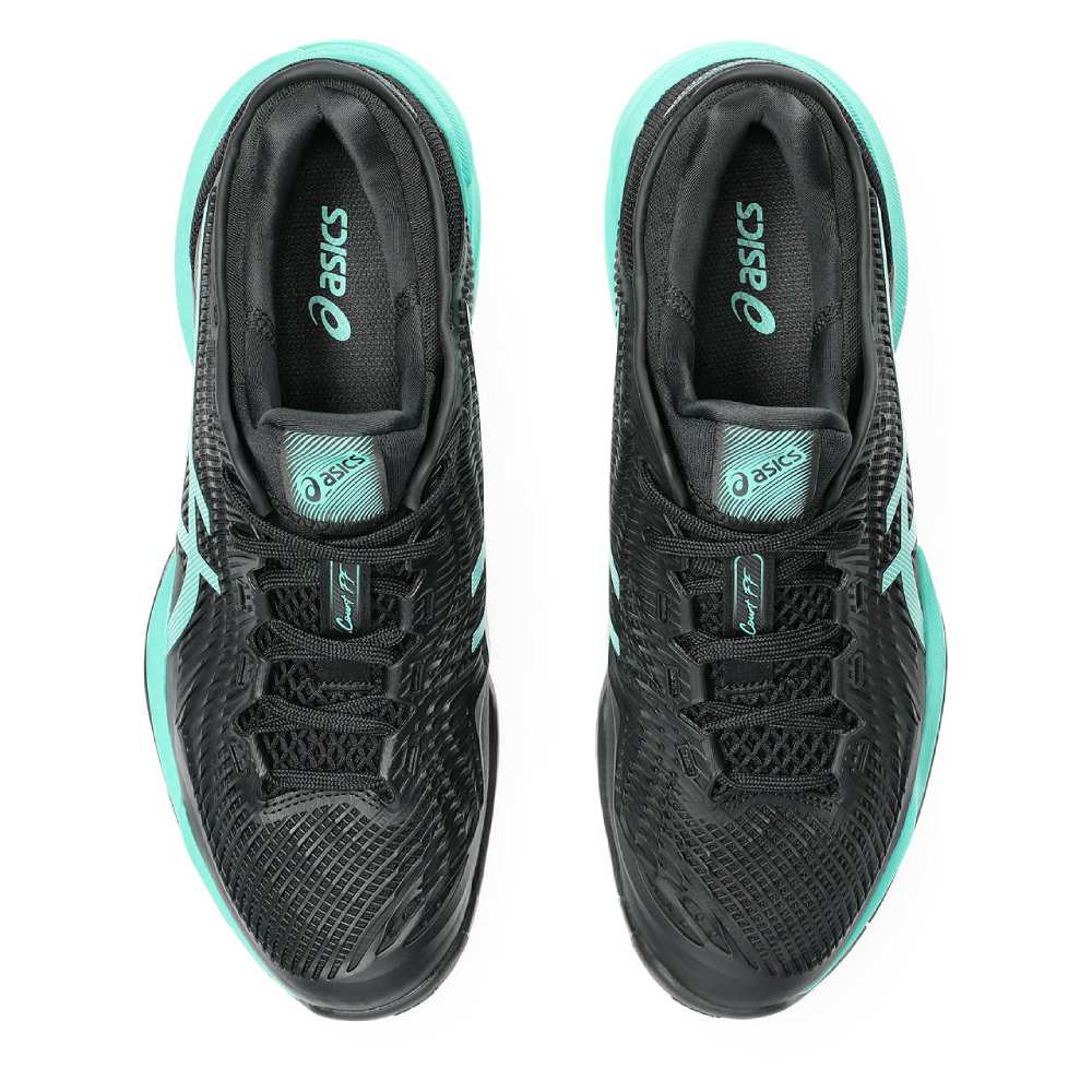 Asics Court FF 3 Men's Tennis Shoe (Black/Aurora Green