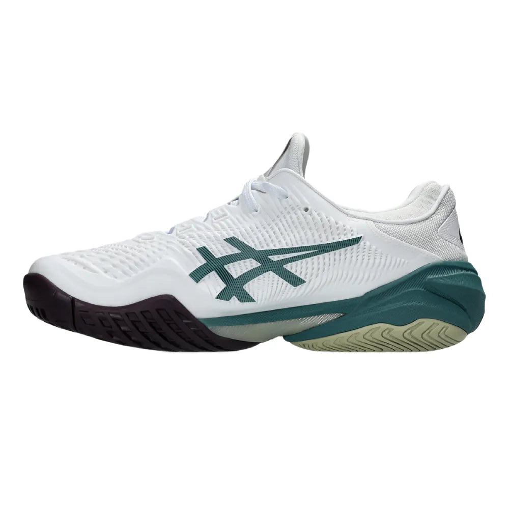 Asics Court FF 3 Men's Tennis Shoe (White/Foggy Teal) – RacquetGuys.ca