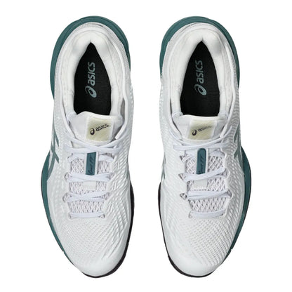Asics Court FF 3 Men's Tennis Shoe (White/Foggy Teal) - RacquetGuys.ca