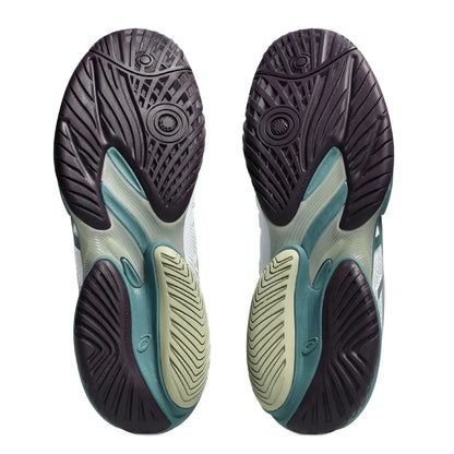 Asics Court FF 3 Men's Tennis Shoe (White/Foggy Teal) - RacquetGuys.ca