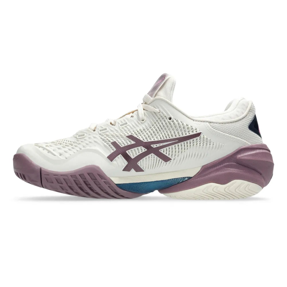 Asics Court FF 3 Women's Tennis Shoe (Soft Oat/Dusty Mauve) - RacquetGuys.ca