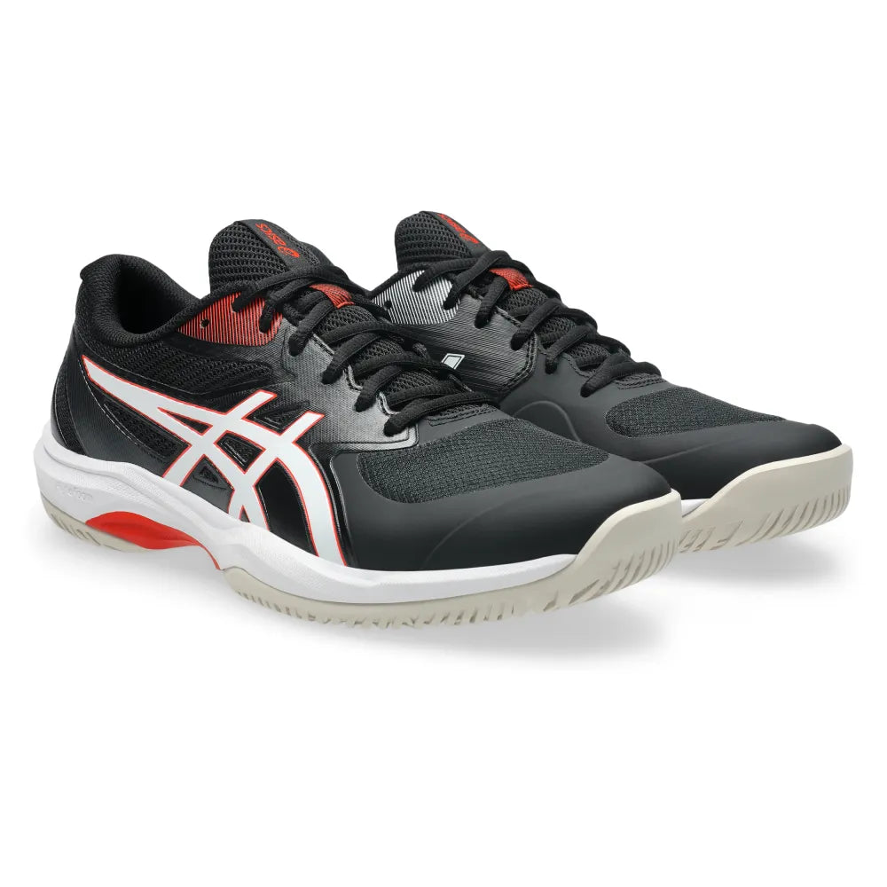 Asics Game FF Men's Tennis Shoe (Black/Cherry Tomato) - RacquetGuys.ca