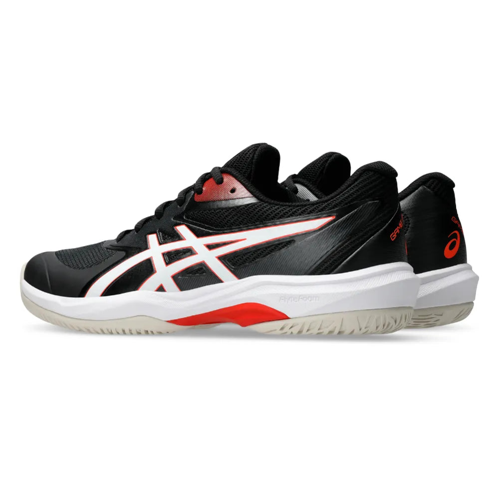 Asics Game FF Men's Tennis Shoe (Black/Cherry Tomato) - RacquetGuys.ca