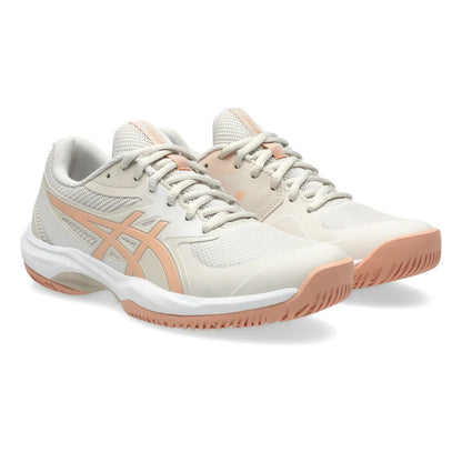 Asics Game FF Women's Tennis Shoe (Soft Oat/Cantaloupe) - RacquetGuys.ca
