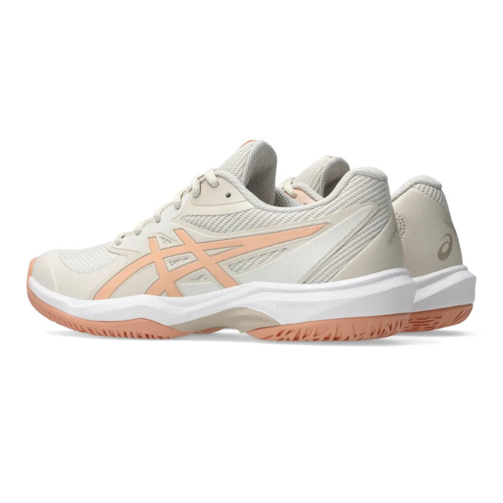 Asics Game FF Women's Tennis Shoe (Soft Oat/Cantaloupe) - RacquetGuys.ca
