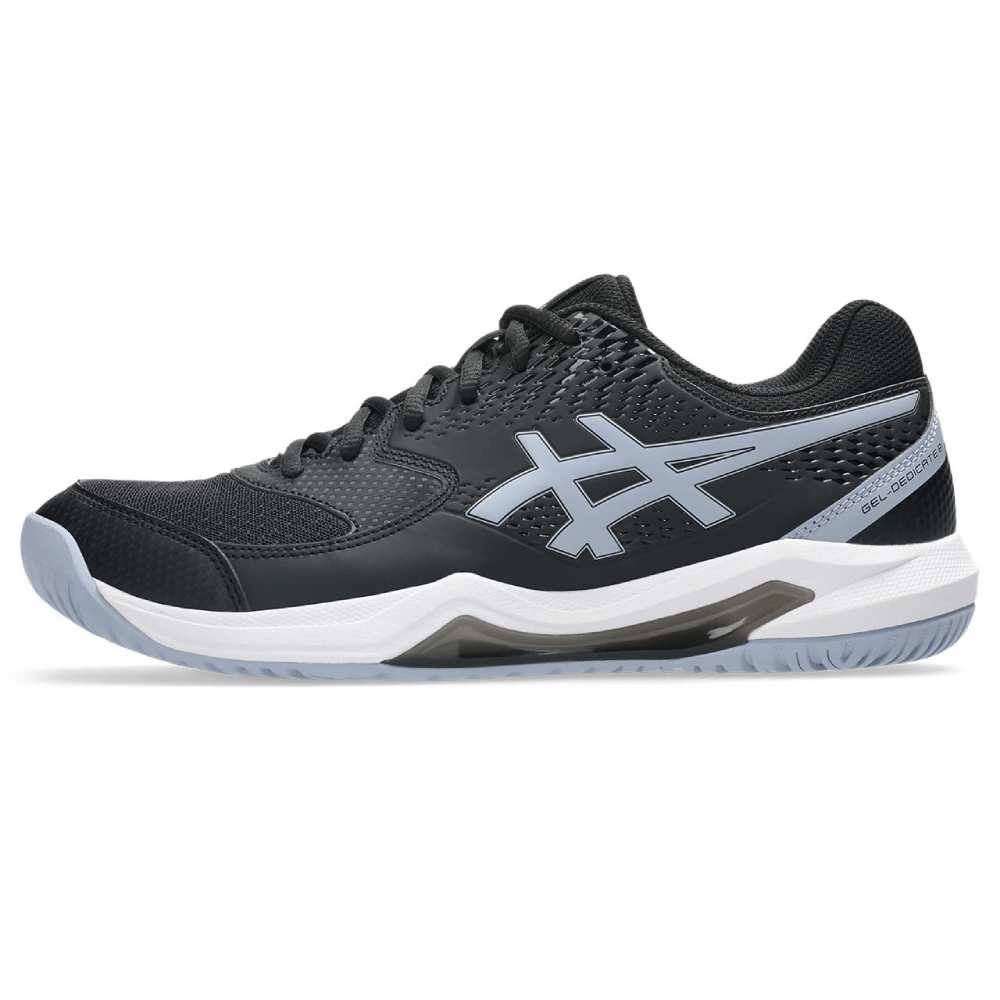 Asics Gel Dedicate 8 Men's Tennis Shoe (Black/Grey Blue) - RacquetGuys.ca