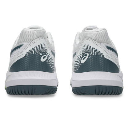 Asics Gel Dedicate 8 Wide Men's Tennis Shoe (White/Ironclad) - RacquetGuys.ca