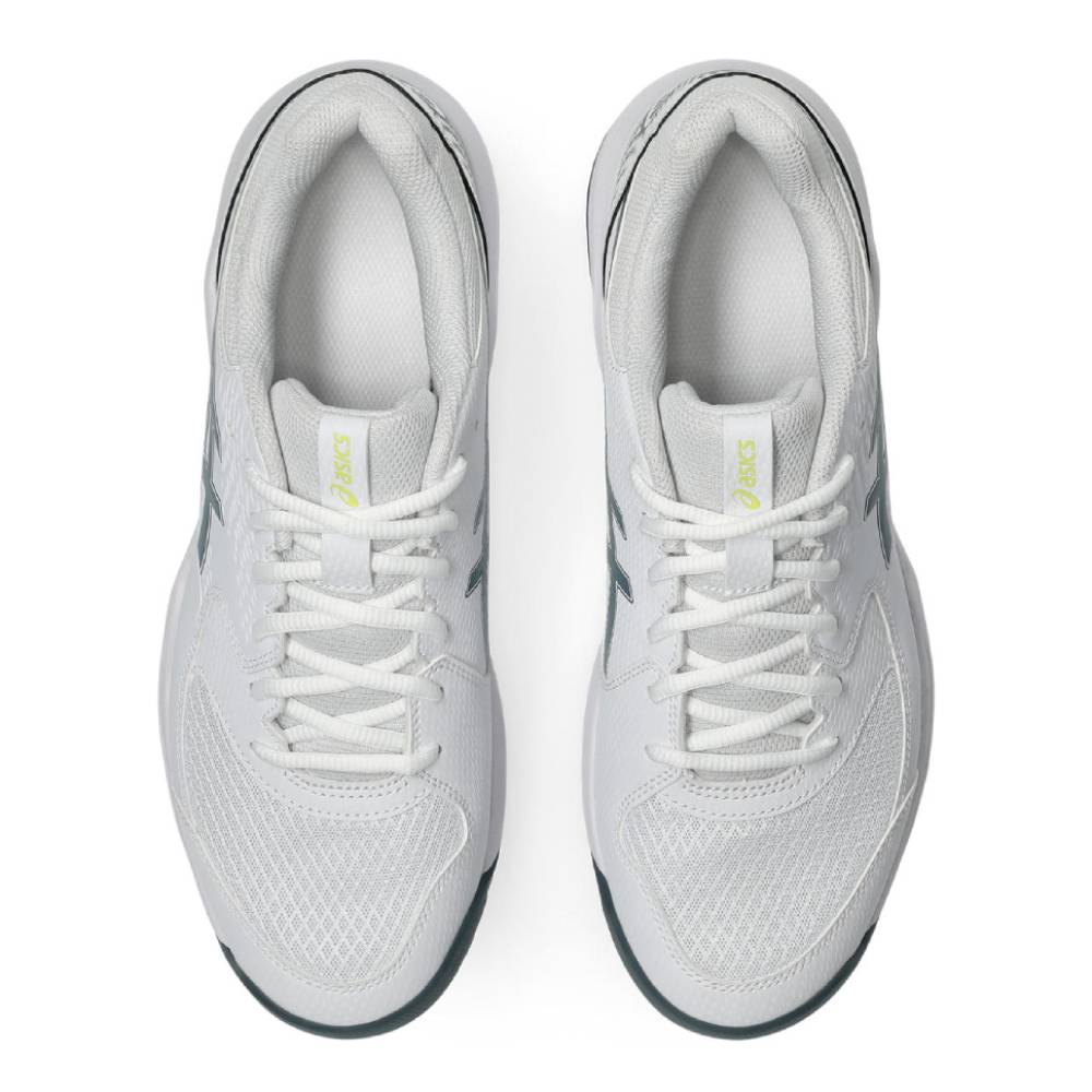 Asics Gel Dedicate 8 Wide Men's Tennis Shoe (White/Ironclad) - RacquetGuys.ca