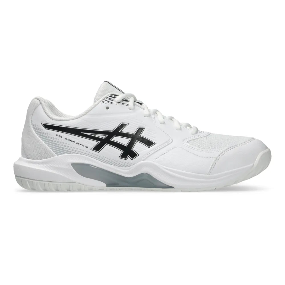 Asics Gel Dedicate 9 Wide Men's Tennis Shoe (White/Black) - description - RacquetGuys.ca