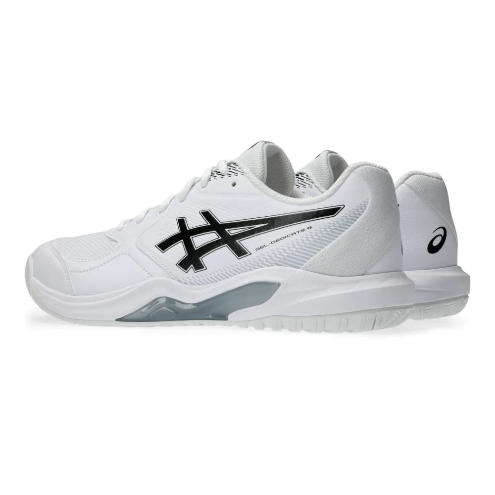Asics Gel Dedicate 9 Wide Men's Tennis Shoe (White/Black) - description - RacquetGuys.ca