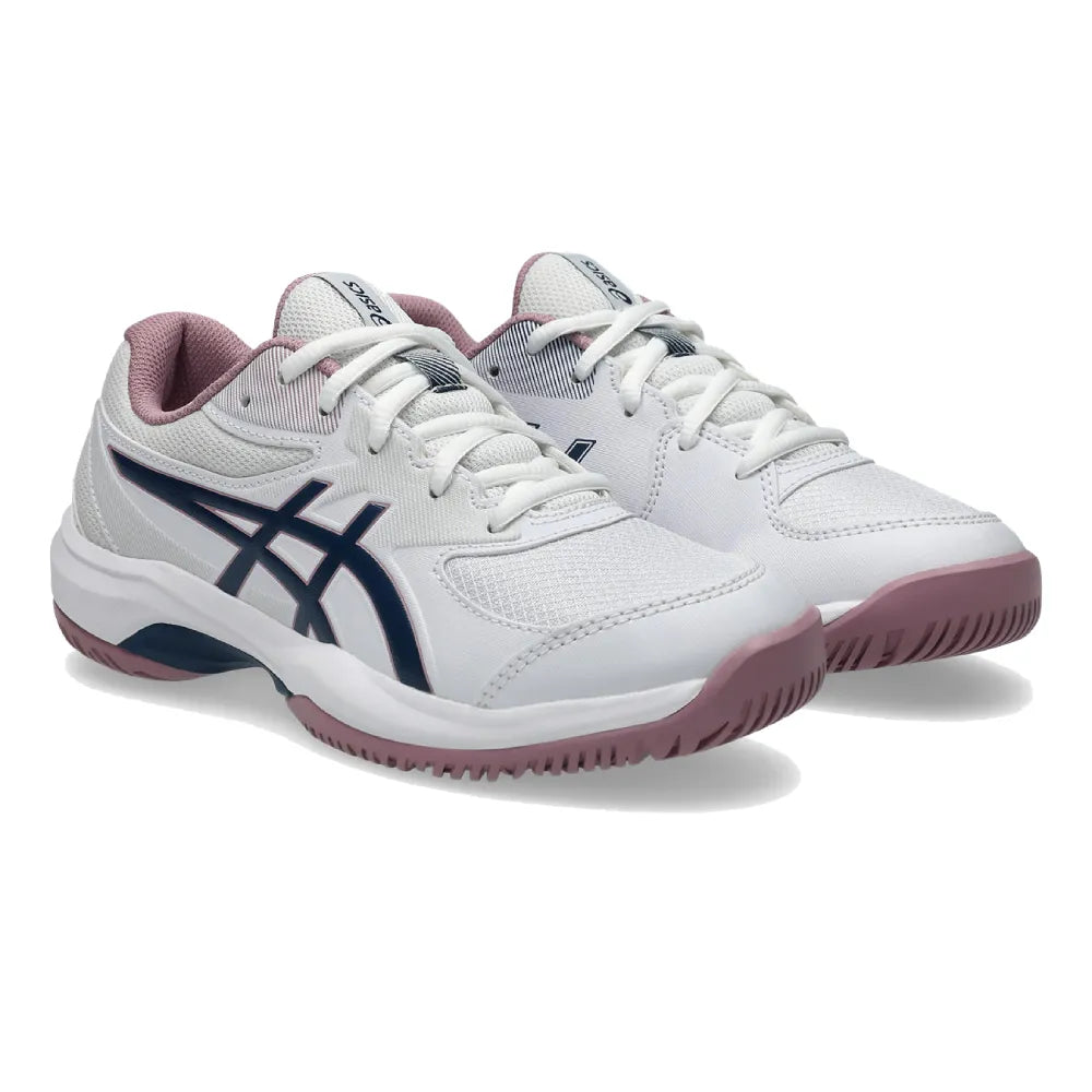 Asics Gel Game GS Junior Tennis Shoe (White/Independence Blue) - RacquetGuys.ca