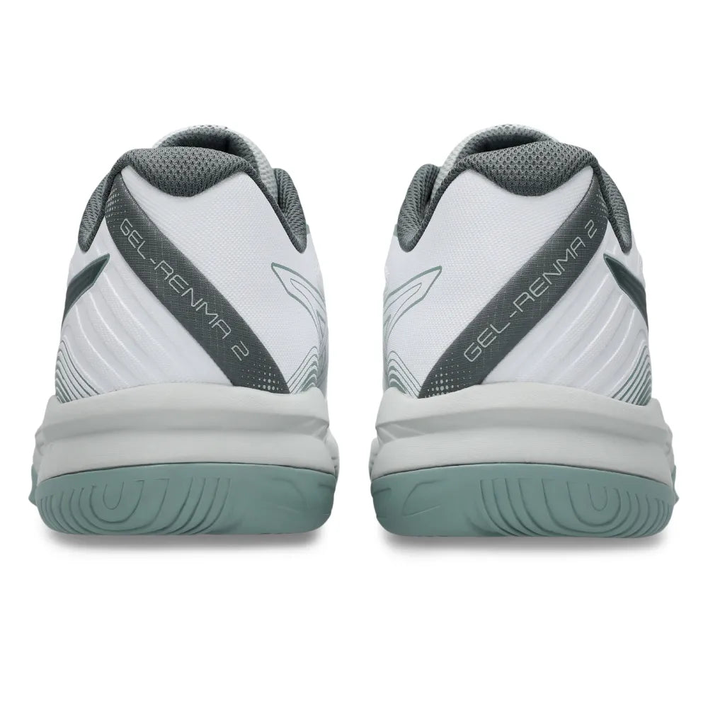 Asics Gel Renma 2 Men's Indoor Court Shoe (White/Steel Grey) - RacquetGuys.ca