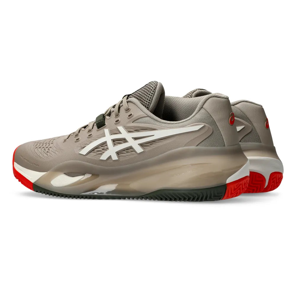 Asics Gel Resolution X Clay Men's Tennis Shoe (Greige/Soft Oat) - RacquetGuys.ca