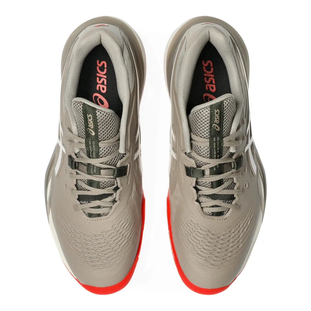Asics Gel Resolution X Clay Men's Tennis Shoe (Greige/Soft Oat) - RacquetGuys.ca