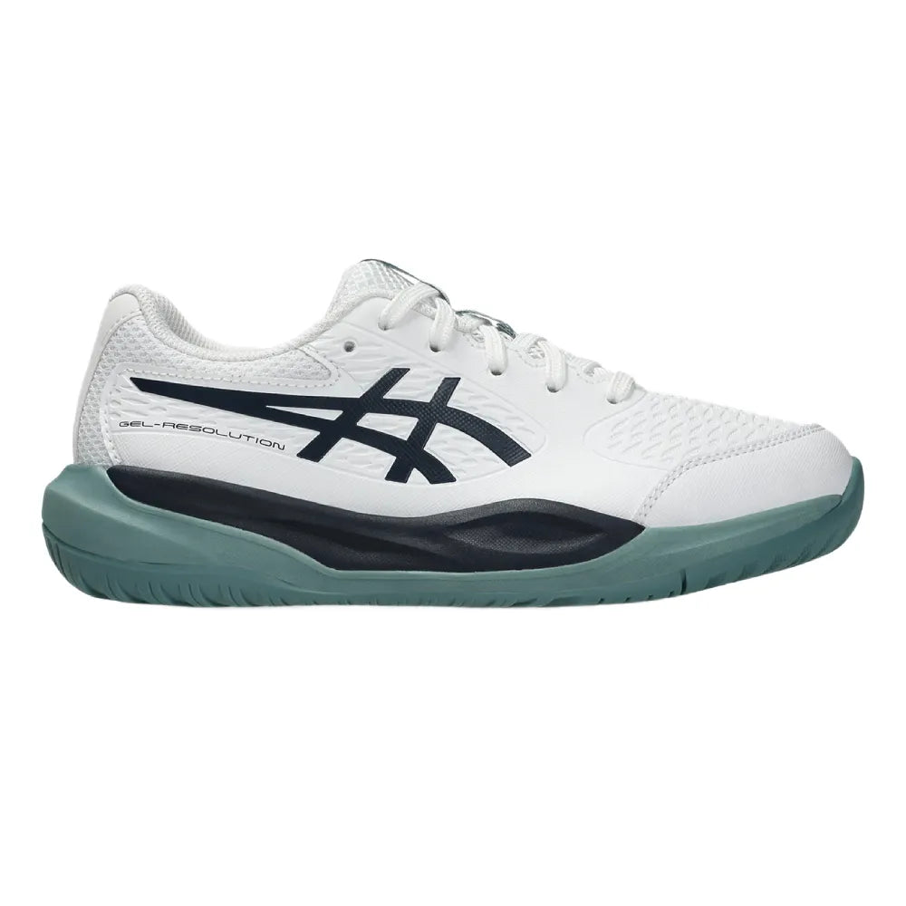 Asics Gel Resolution X GS Junior Tennis Shoe (White/Midnight) - RacquetGuys.ca