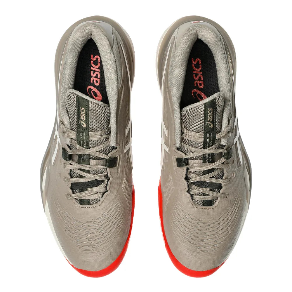 Asics Gel Resolution X Men's Tennis Shoe (Greige/Soft Oat) - RacquetGuys.ca