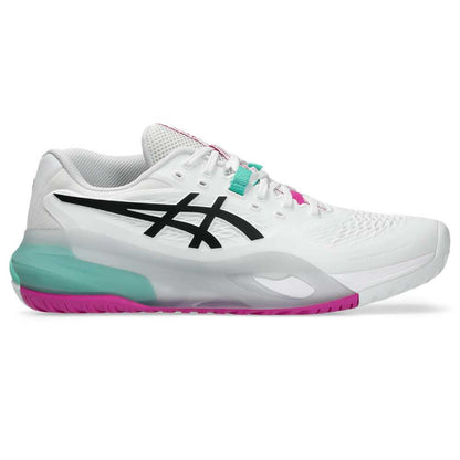 Asics Gel Resolution X Men's Tennis Shoe (White/Aurora Green)