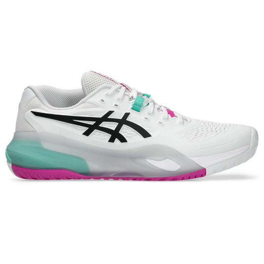 Asics Gel Resolution X Men's Tennis Shoe (White/Aurora Green)