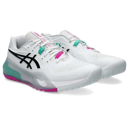Asics Gel Resolution X Men's Tennis Shoe (White/Aurora Green)