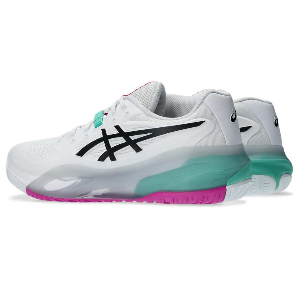 Asics Gel Resolution X Men's Tennis Shoe (White/Aurora Green)