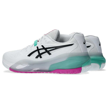 Asics Gel Resolution X Men's Tennis Shoe (White/Aurora Green)
