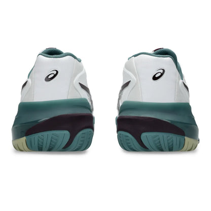 Asics Gel Resolution X Men's Tennis Shoe (White/Dark Aubergine) - RacquetGuys.ca