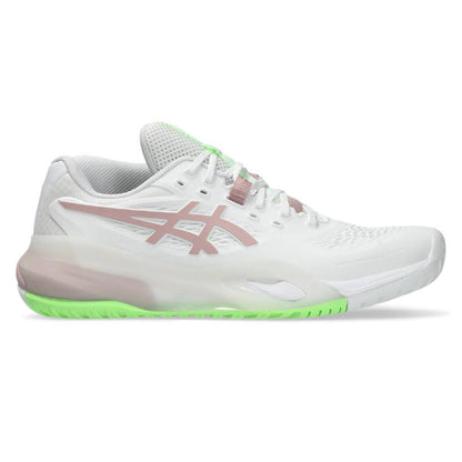 Asics Gel Resolution X Wide Women's Tennis Shoe (White/Morganite) - RacquetGuys.ca