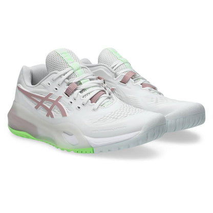Asics Gel Resolution X Wide Women's Tennis Shoe (White/Morganite) - RacquetGuys.ca