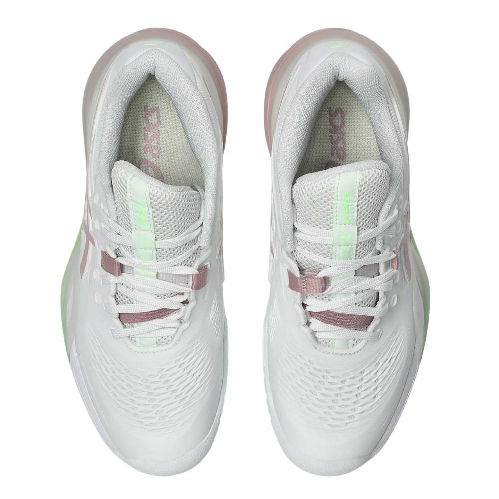 Asics Gel Resolution X Wide Women's Tennis Shoe (White/Morganite) - RacquetGuys.ca