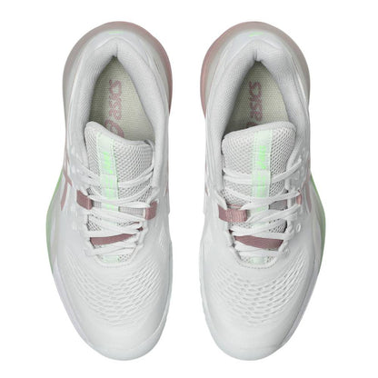 Asics Gel Resolution X Wide Women's Tennis Shoe (White/Morganite) - RacquetGuys.ca