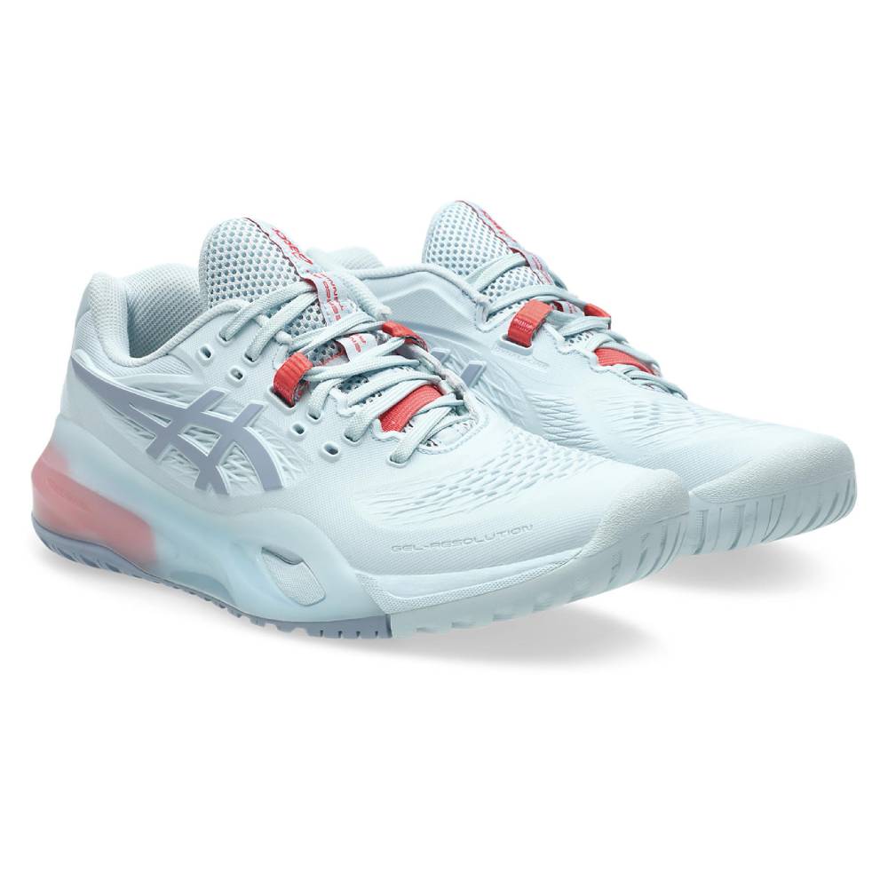 Asics Gel Resolution X Women's Tennis Shoe (Sky/Grey Blue) - RacquetGuys.ca