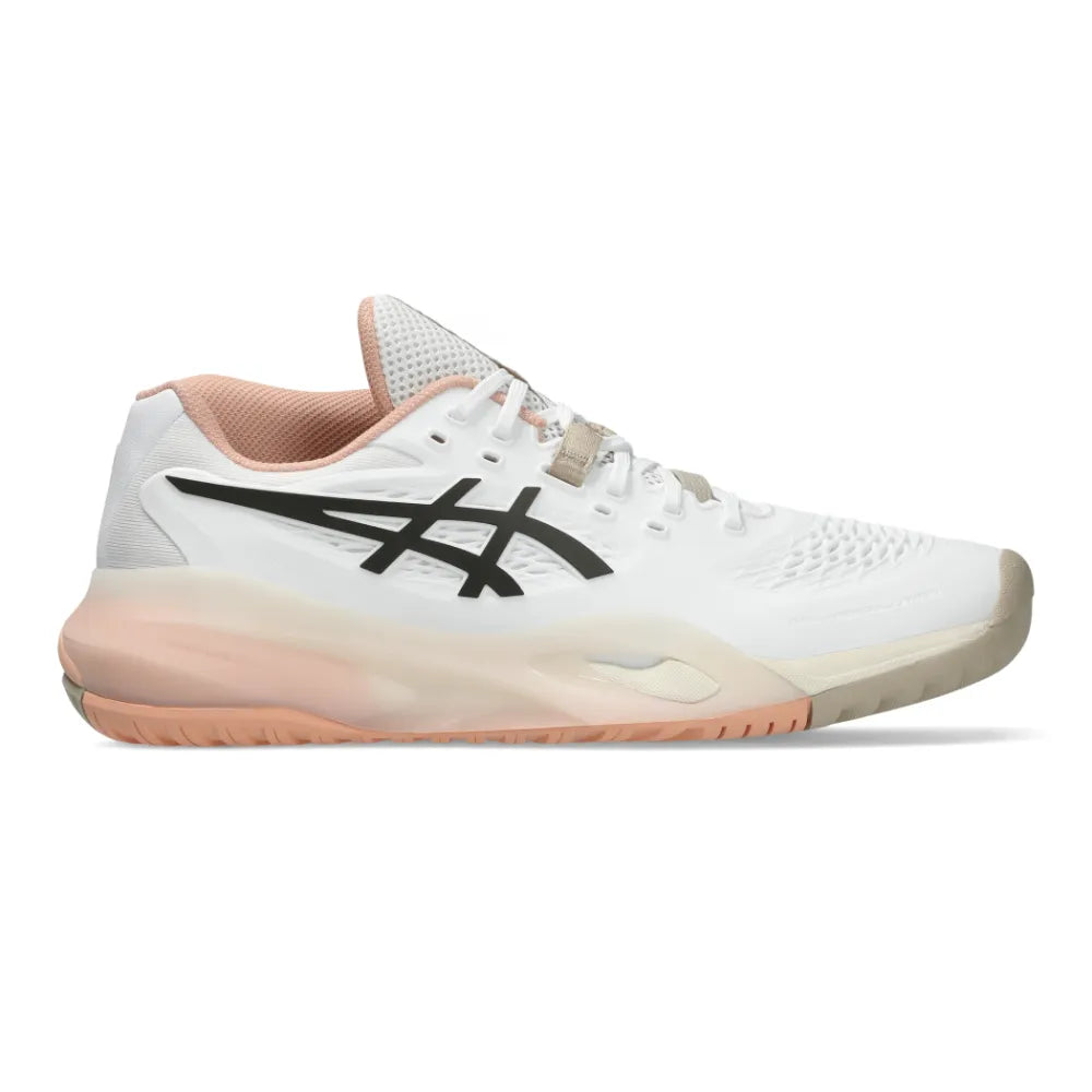 Asics Gel Resolution X Women's Tennis Shoe (White/Black CoFFee) - RacquetGuys.ca