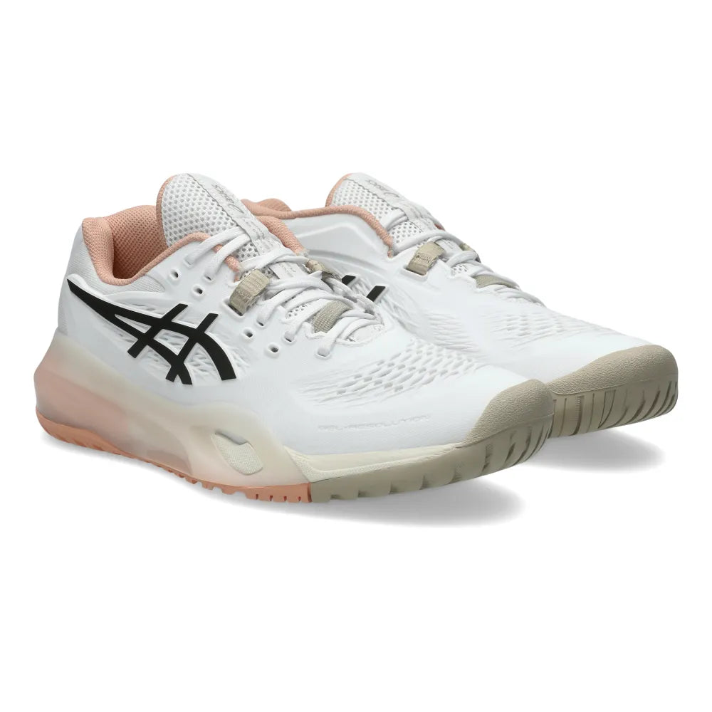 Asics Gel Resolution X Women's Tennis Shoe (White/Black CoFFee) - RacquetGuys.ca