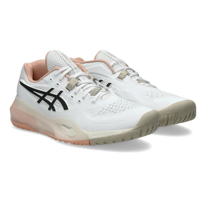 Asics Gel Resolution X Women's Tennis Shoe (White/Black CoFFee) - RacquetGuys.ca