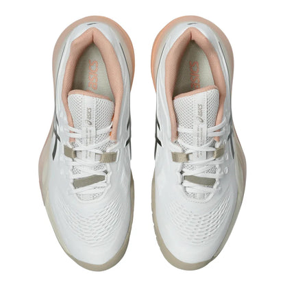 Asics Gel Resolution X Women's Tennis Shoe (White/Black CoFFee) - RacquetGuys.ca