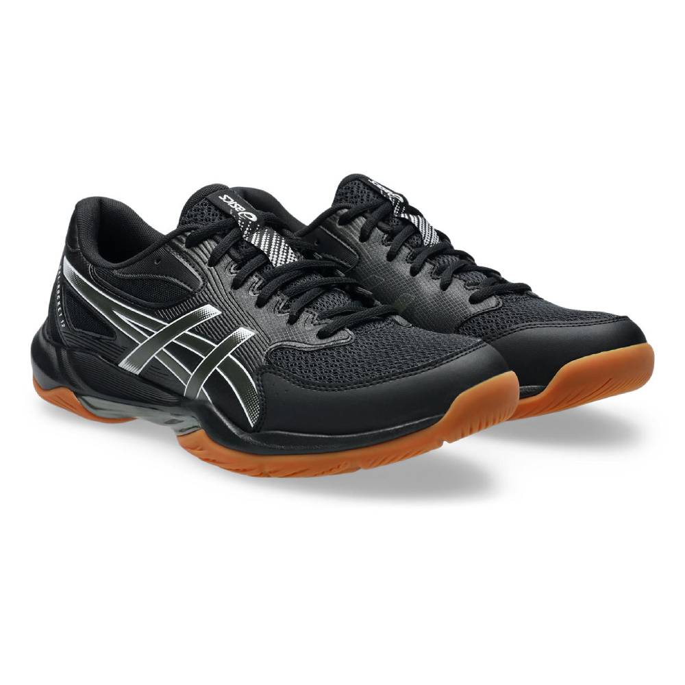 Asics Gel Rocket 12 Men's Indoor Court Shoe (Black/Gunmetal) - RacquetGuys.ca